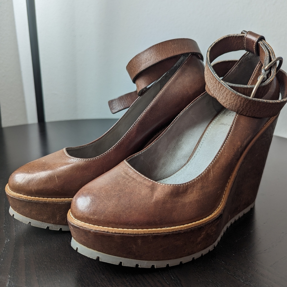 Brunello Cucinelli Brown Platform Shoes